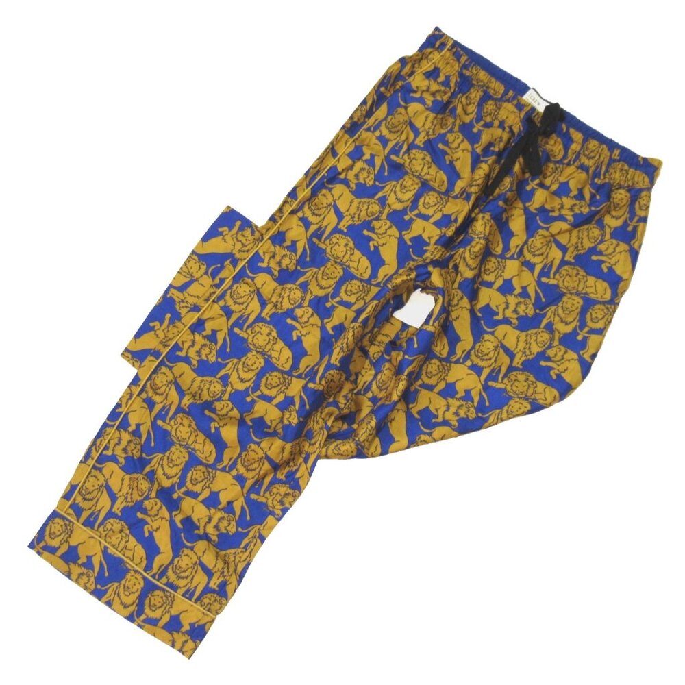 NWT J.Crew Collection Silk Twill Relaxed Pant in Bronze Olive Sleepy Lions 10